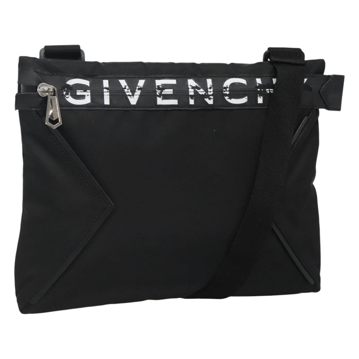 GIVENCHY Shoulder Bag Nylon Black Silver Auth bs23553 | eBay