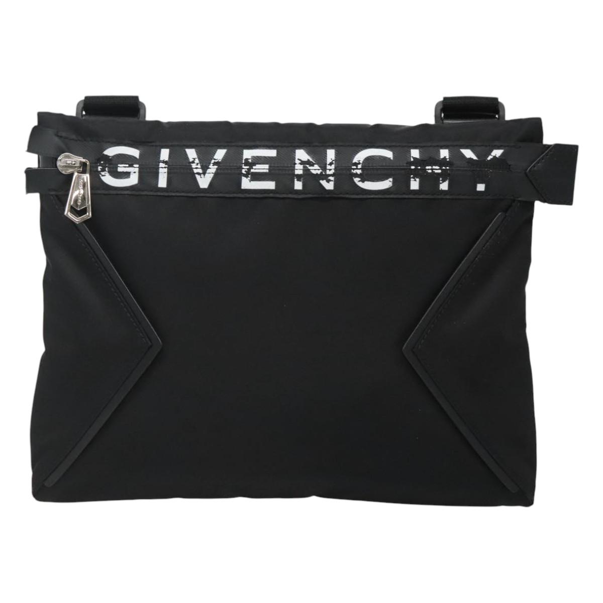 GIVENCHY Shoulder Bag Nylon Black Silver Auth bs23553 | eBay