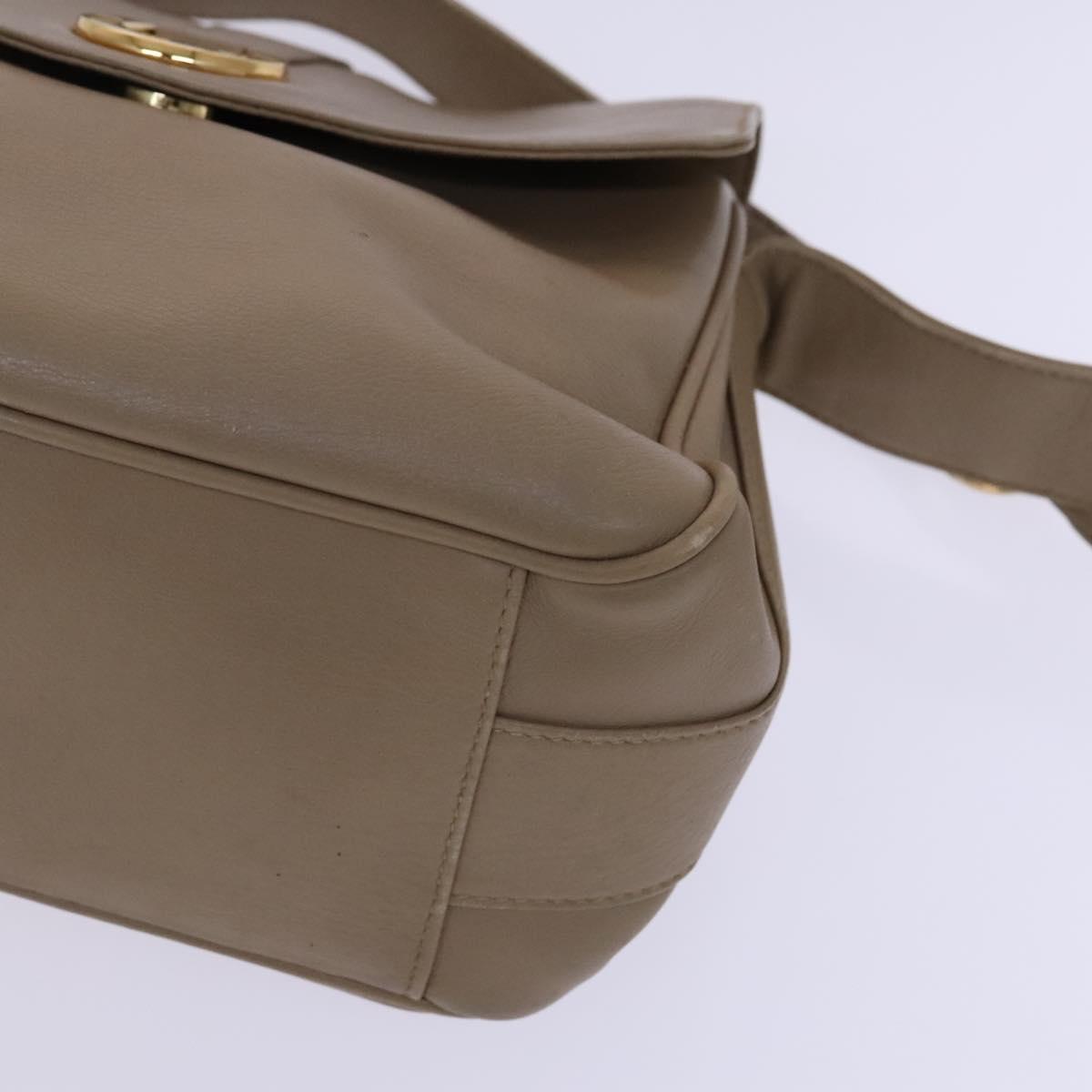 GUCCI Shoulder Bag Leather Beige Gold 001 2113 1601 Auth