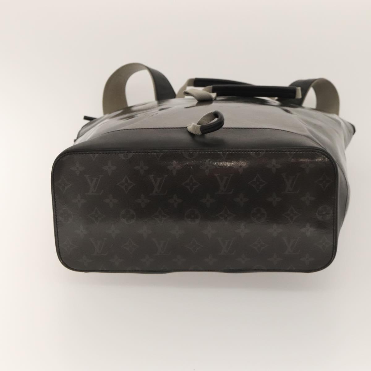 LOUIS VUITTON Monogram Eclipse Glaze Zipped Tote Backpack  display picture 3