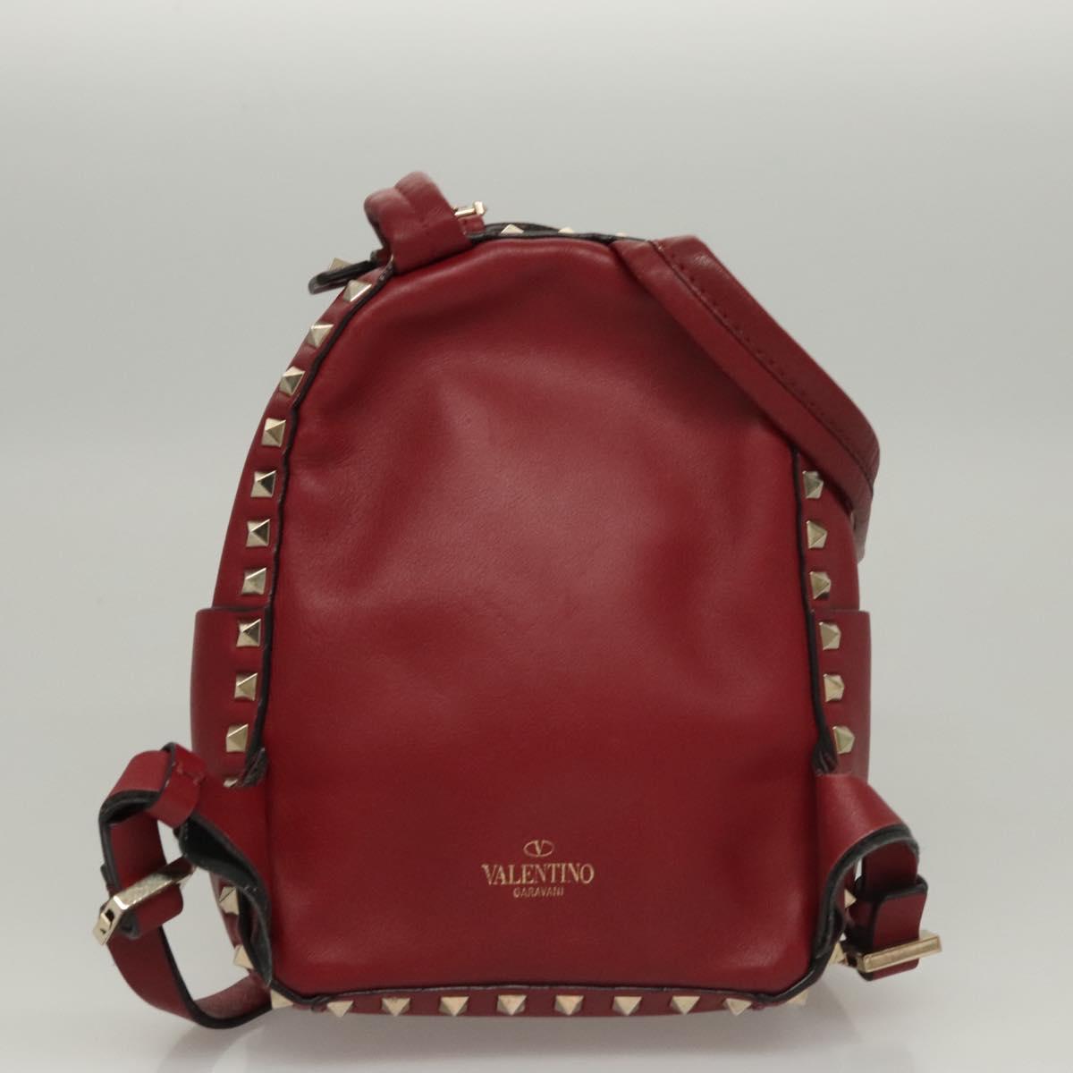 VALENTINO Backpack Leather Red Auth bs23660V | eBay display picture 2
