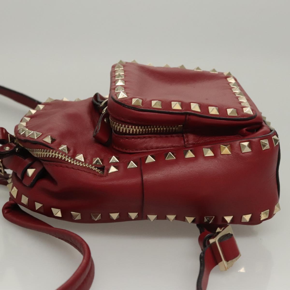 VALENTINO Backpack Leather Red Auth bs23660V | eBay