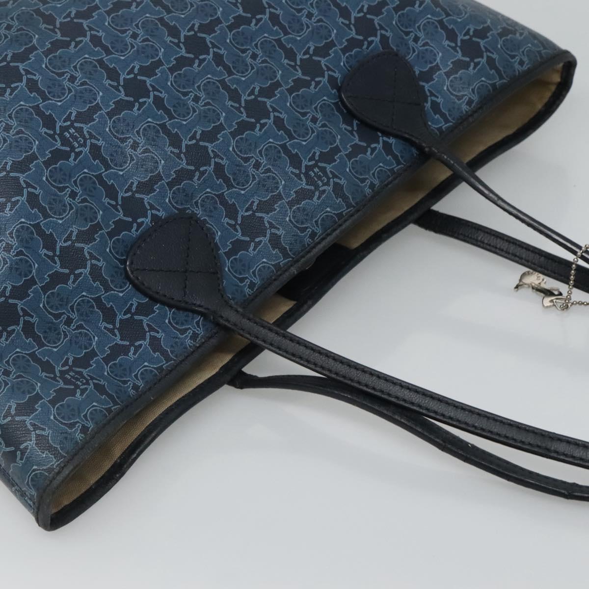 CELINE Tote Bag PVC Blue Auth bs23754 | eBay