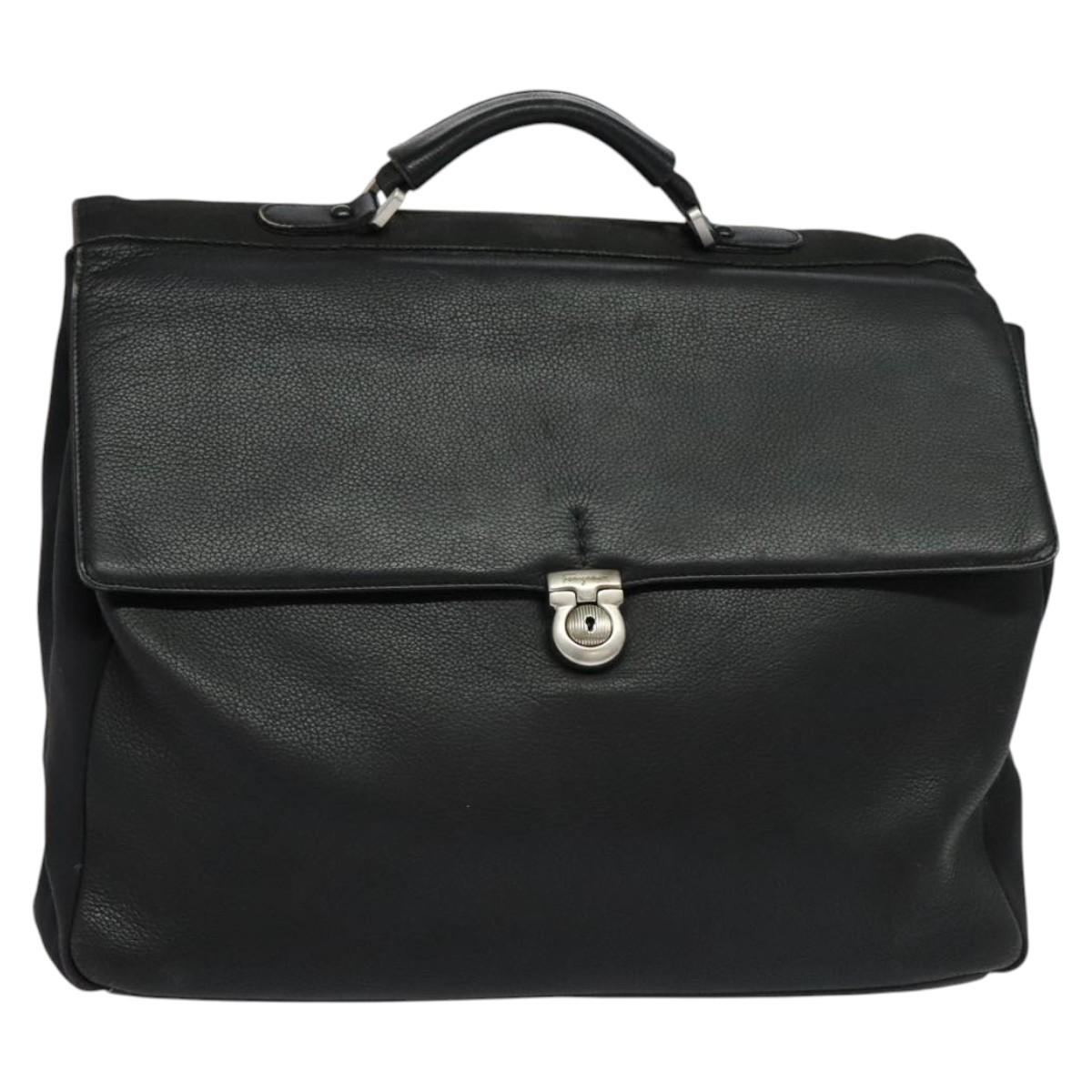 バッグ Salvatore Ferragamo LEATHER BUSINESS BAG Salvatore Ferragamo Business Bag Leather Black Auth bs23984 | eBay