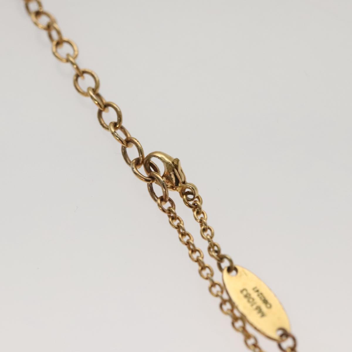 LOUIS VUITTON Essential V Necklace Gold M61083 LV Auth