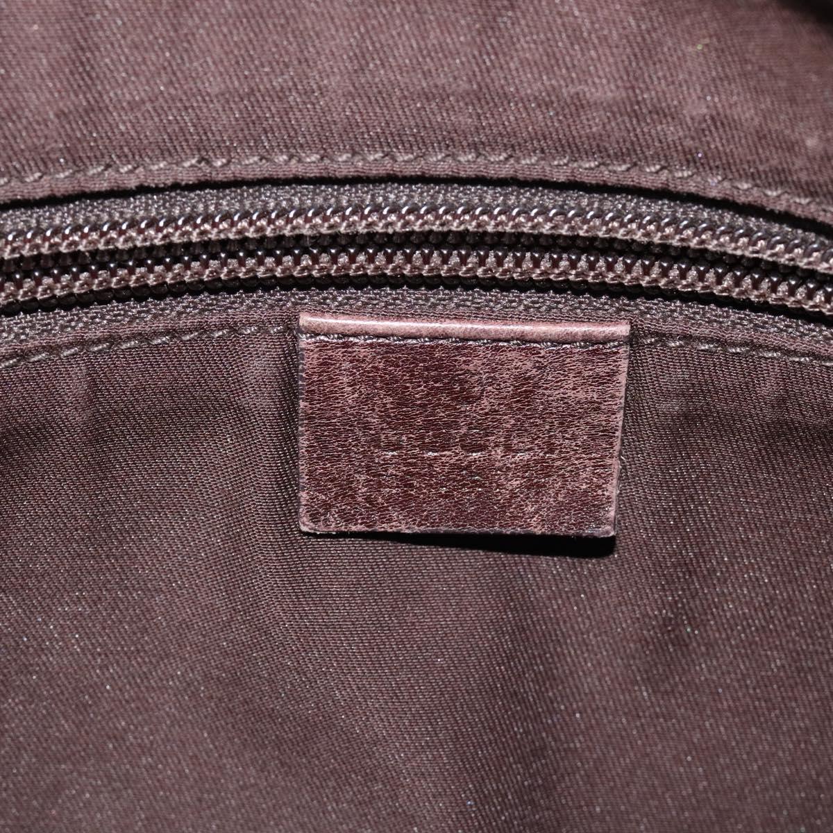 GUCCI GG Canvas Shoulder Bag Beige Silver 145856 Auth