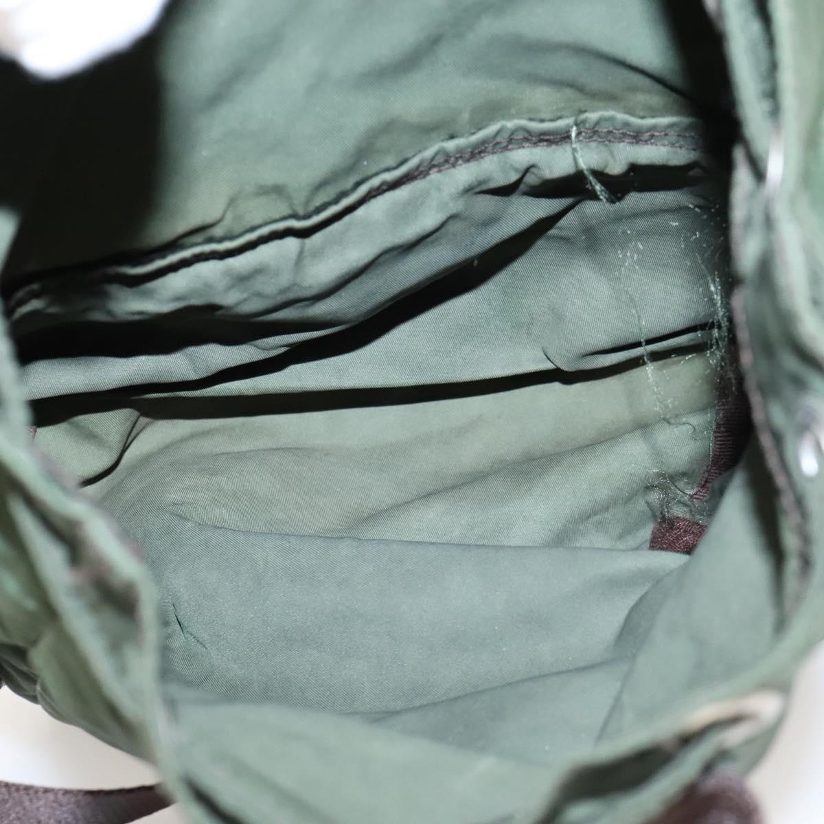 PRADA Backpack Nylon Khaki Silver Auth bs24334 | eBay UK