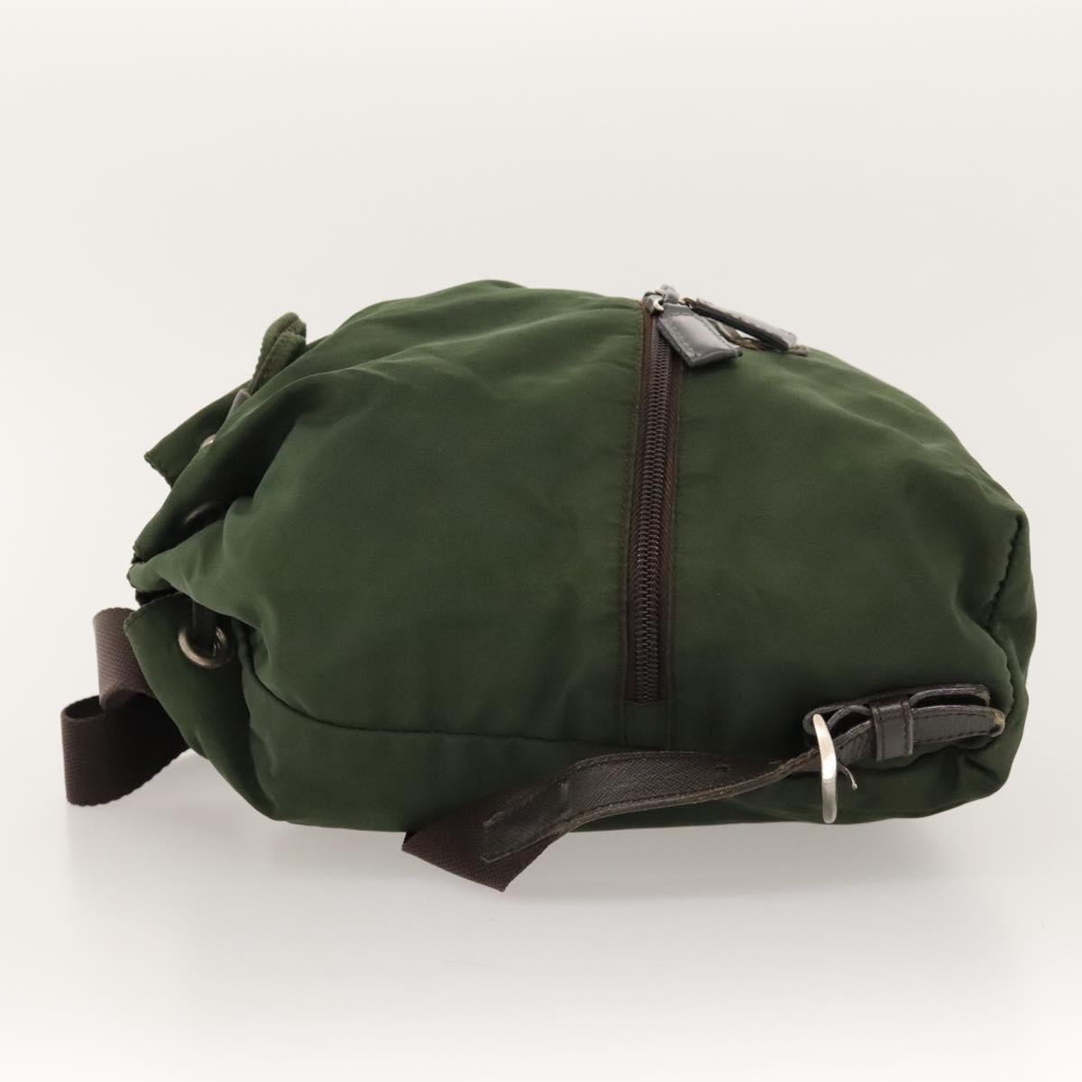 PRADA Backpack Nylon Khaki Silver Auth bs24334 | eBay display picture 3