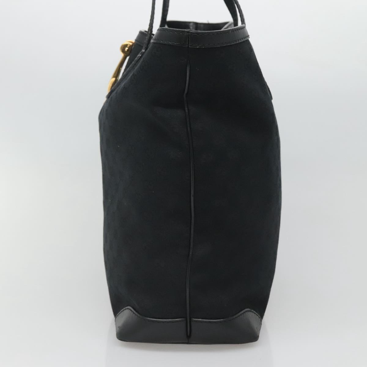 GUCCI GG Canvas Tote Bag Black Gold 305585 Auth bs24442 | eBay