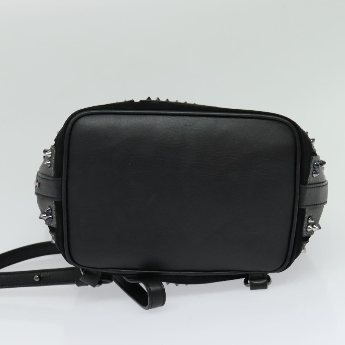 Christian Louboutin Backpack Leather Black Silver Auth  display picture 2