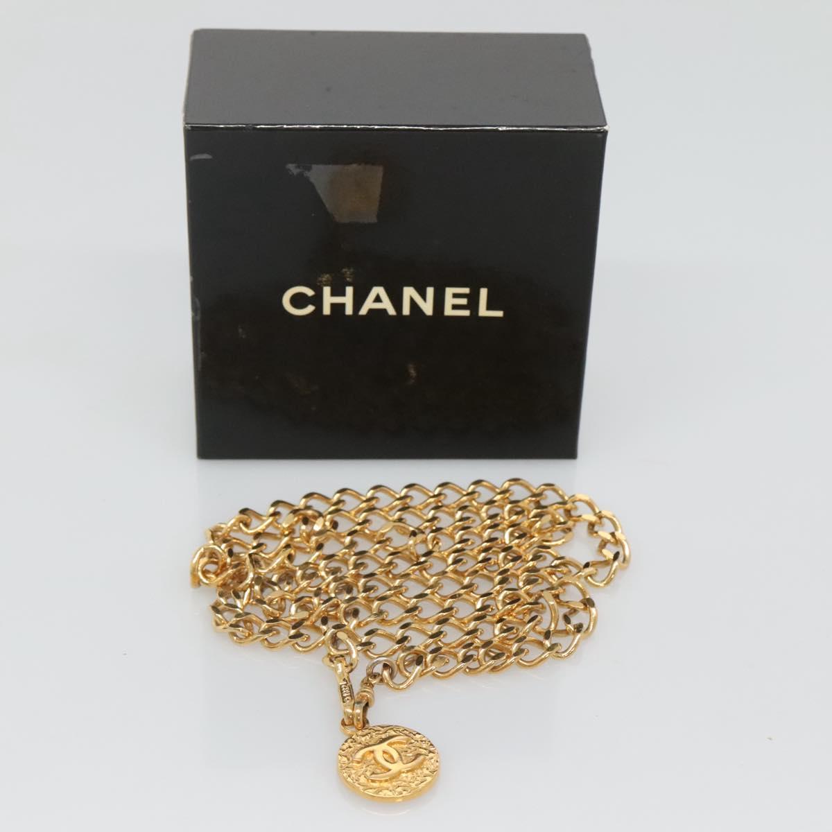 CHANEL Chain Belt metal Gold Tone CC Auth bs25230 | eBay