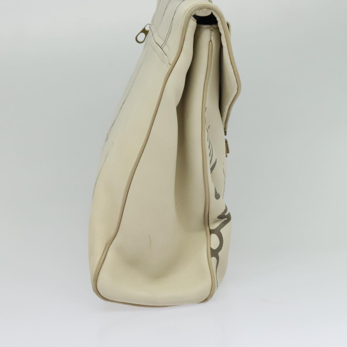 BOTTEGA VENETA Hand Bag Leather White Gold Auth bs25987 | eBay