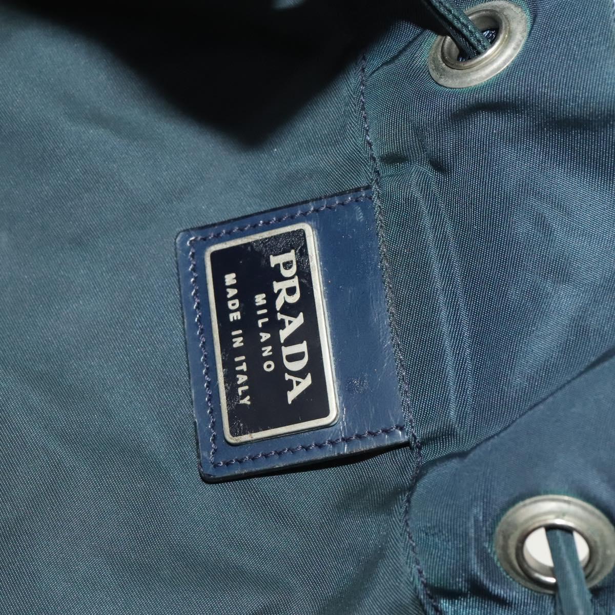 PRADA Backpack Nylon Blue Silver Auth bs26347 | eBay display picture 1