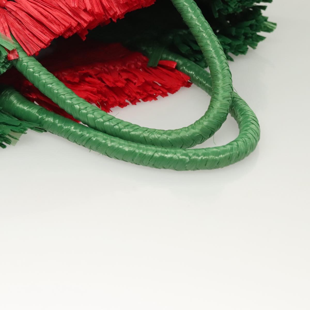 GUCCI Hand Bag Straw Green Red 524810 Auth bs26626 | eBay