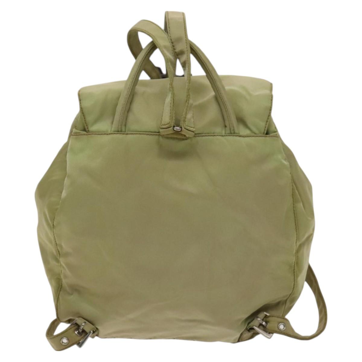 PRADA Backpack Nylon Beige Silver Auth bs27131 | eBay display picture 1