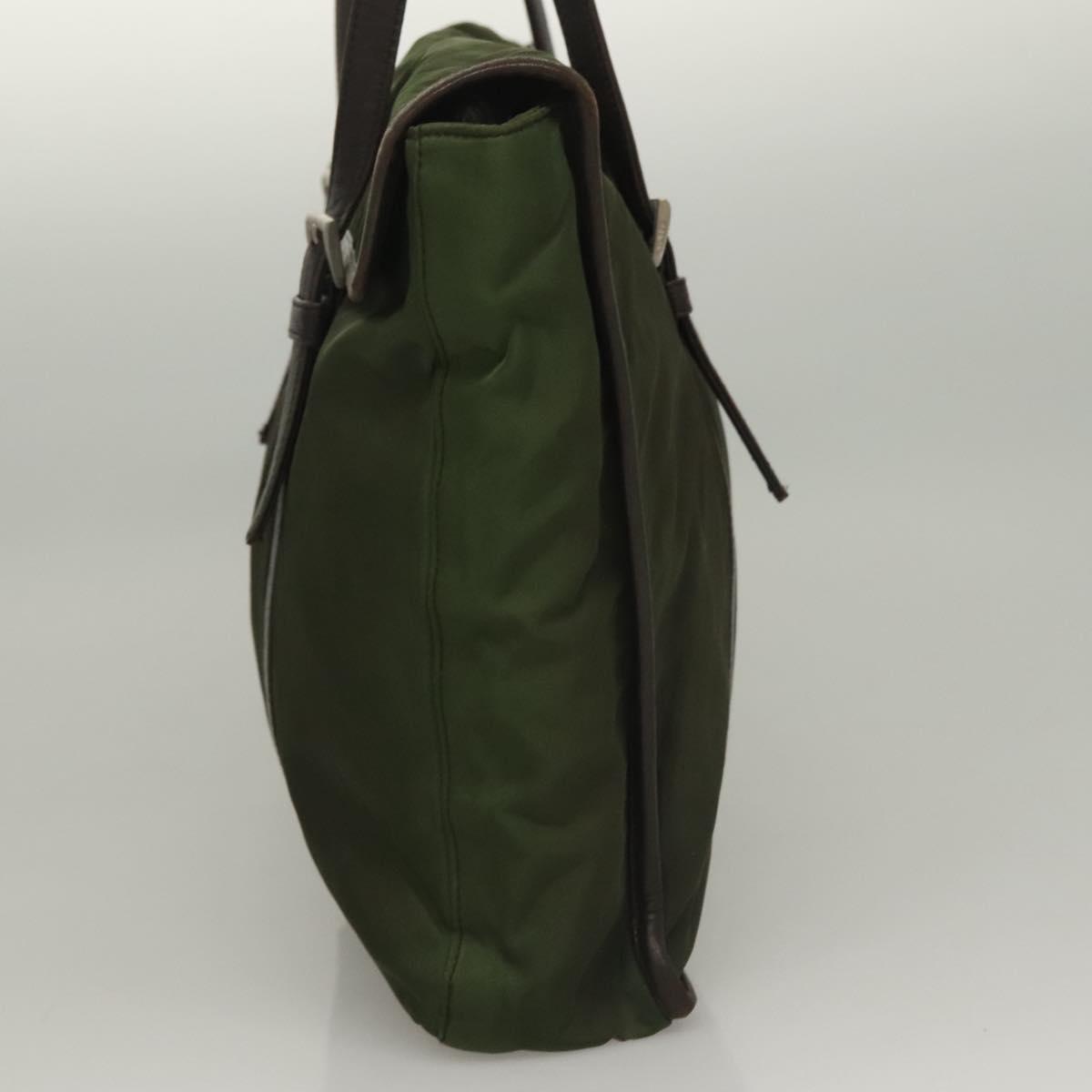 PRADA ナイロントート S PRADA Tote Bag Nylon Khaki Silver Auth bs27300 | eBay