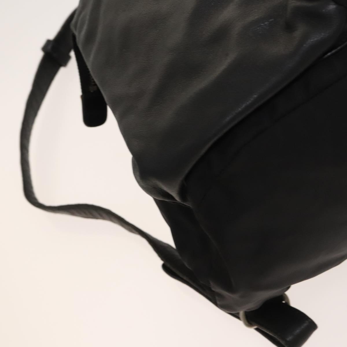 PRADA Backpack Nylon Black Silver Auth bs27860 | eBay display picture 1