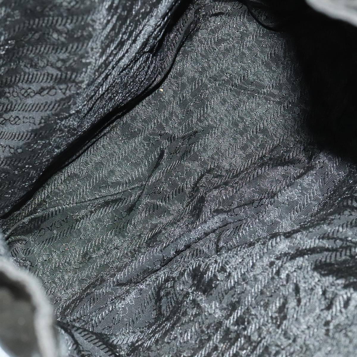 PRADA Backpack Nylon Black Silver Auth bs27860 | eBay display picture 3