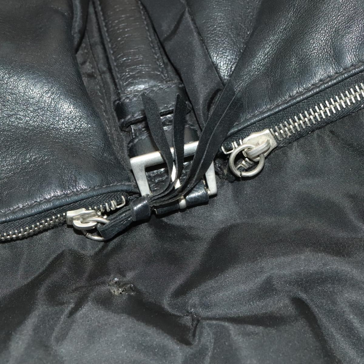 PRADA Backpack Nylon Black Silver Auth bs27860 PRADA Backpack Nylon Black Silver Auth bs27860 | eBay main image 4