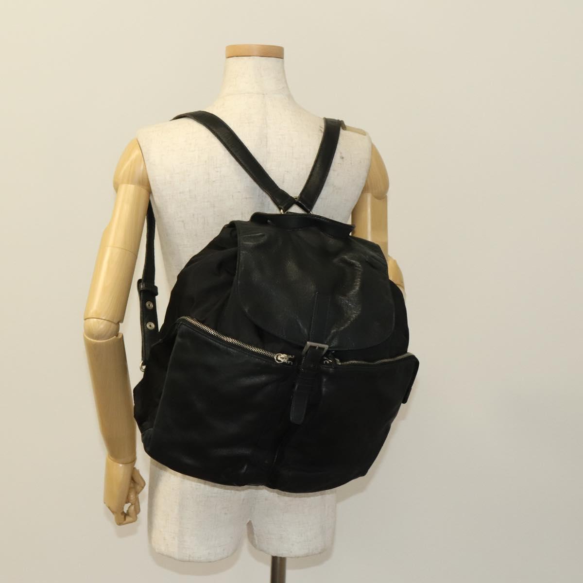 PRADA Backpack Nylon Black Silver Auth bs27860 | eBay display picture 1