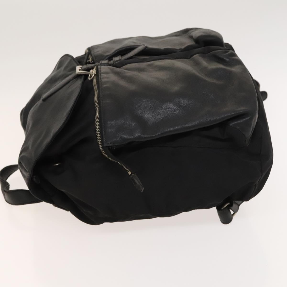 PRADA Backpack Nylon Black Silver Auth bs27860 | eBay display picture 3