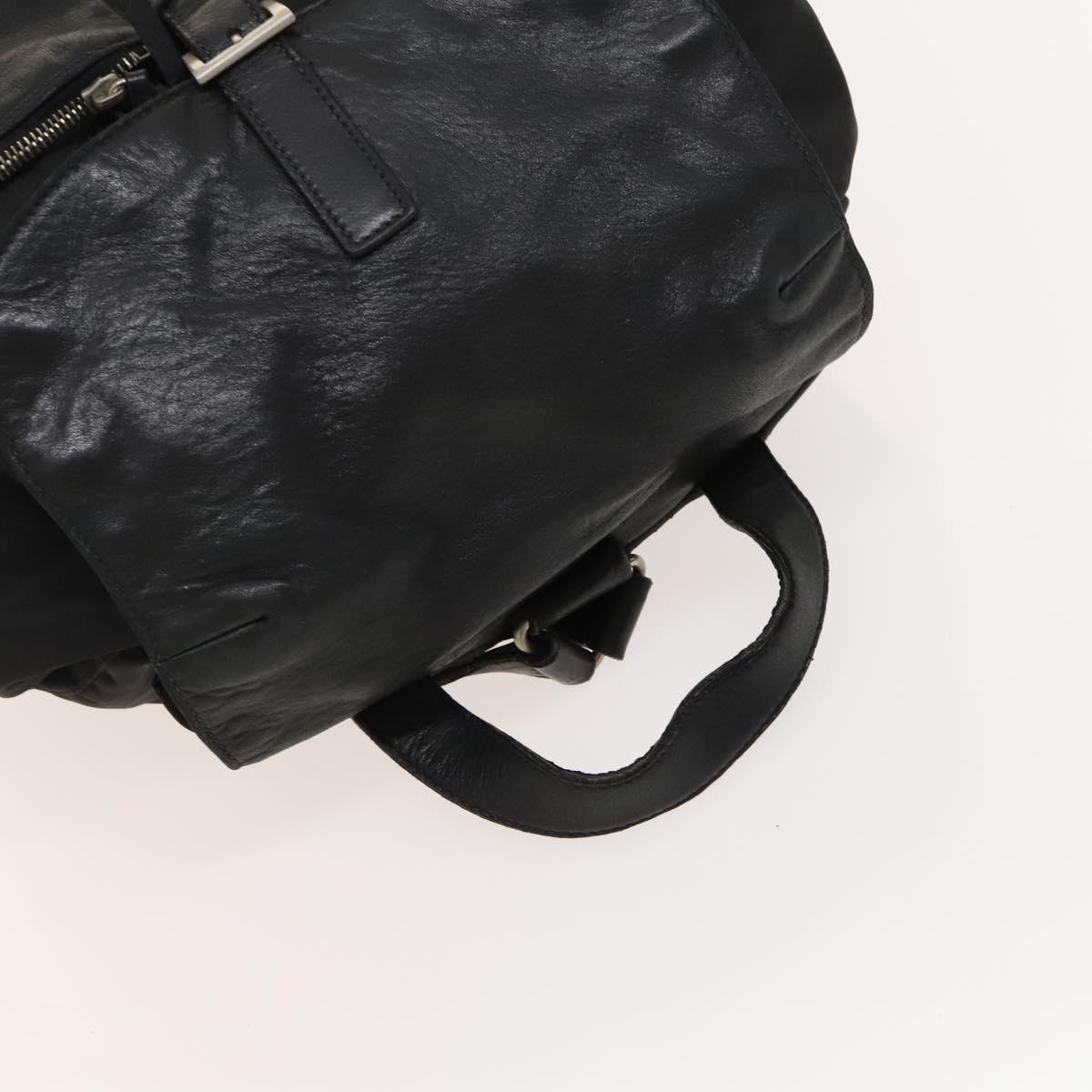 PRADA Backpack Nylon Black Silver Auth bs27860 | eBay display picture 1
