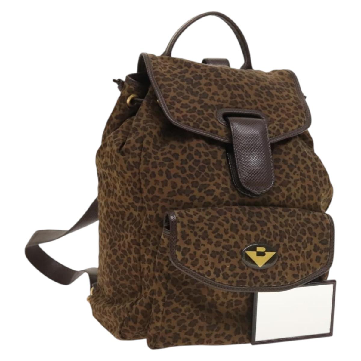 バッグ Bottega Veneta Vintage Brown Backpack BOTTEGA VENETA Backpack Nylon Brown Gold Auth bs27978 | eBay