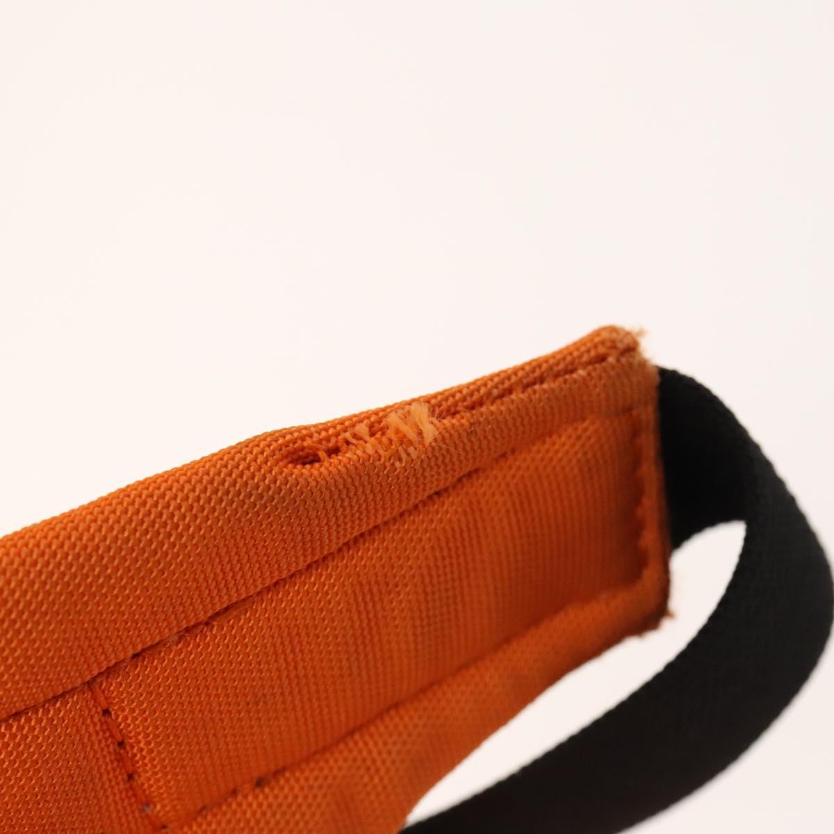GUCCI Backpack Nylon Leather Orange Black Silver Auth  display picture 3