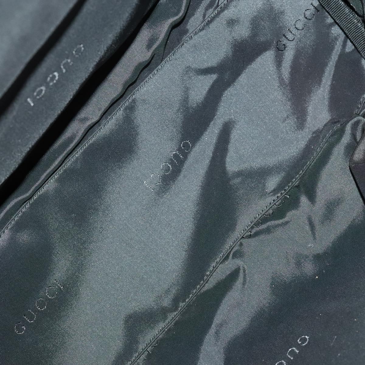 GUCCI Backpack Nylon Leather Orange Black Silver Auth 