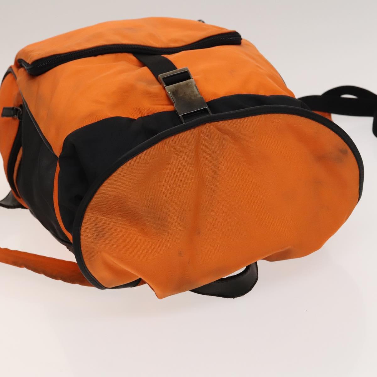 GUCCI Backpack Nylon Leather Orange Black Silver Auth bs28642 | eBay