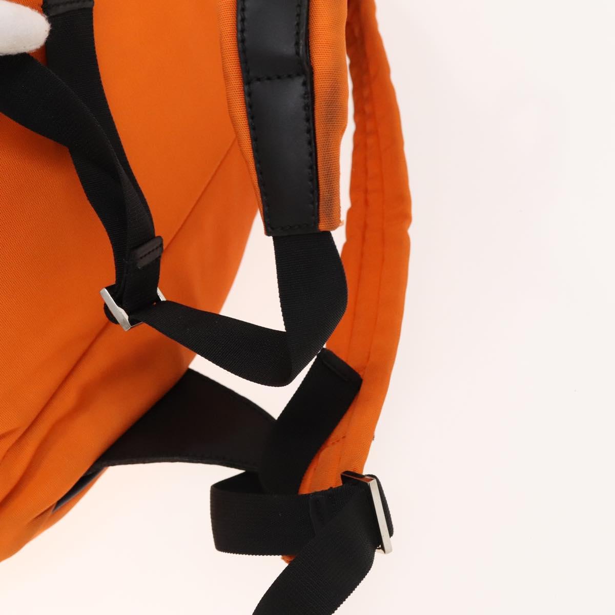 GUCCI Backpack Nylon Leather Orange Black Silver Auth bs28642 | eBay