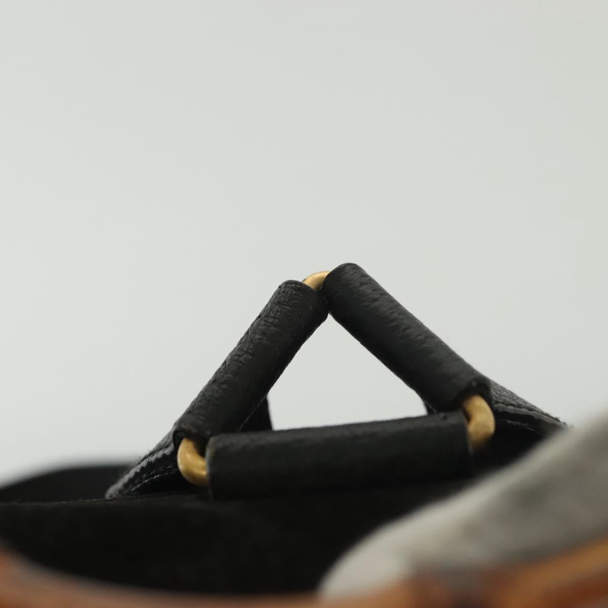 GUCCI Bamboo Backpack Suede Black Gold 003 1998 0016 Auth bs28645 GUCCI Bamboo Backpack Suede Black Gold 003 1998 0016 Auth  main image 4