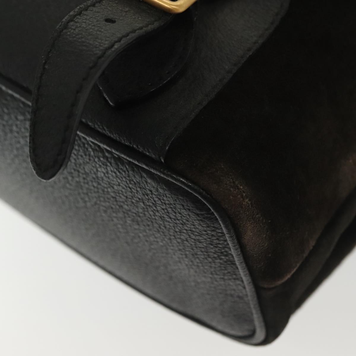 GUCCI Bamboo Backpack Suede Black Gold 003 1998 0016 Auth  display picture 2