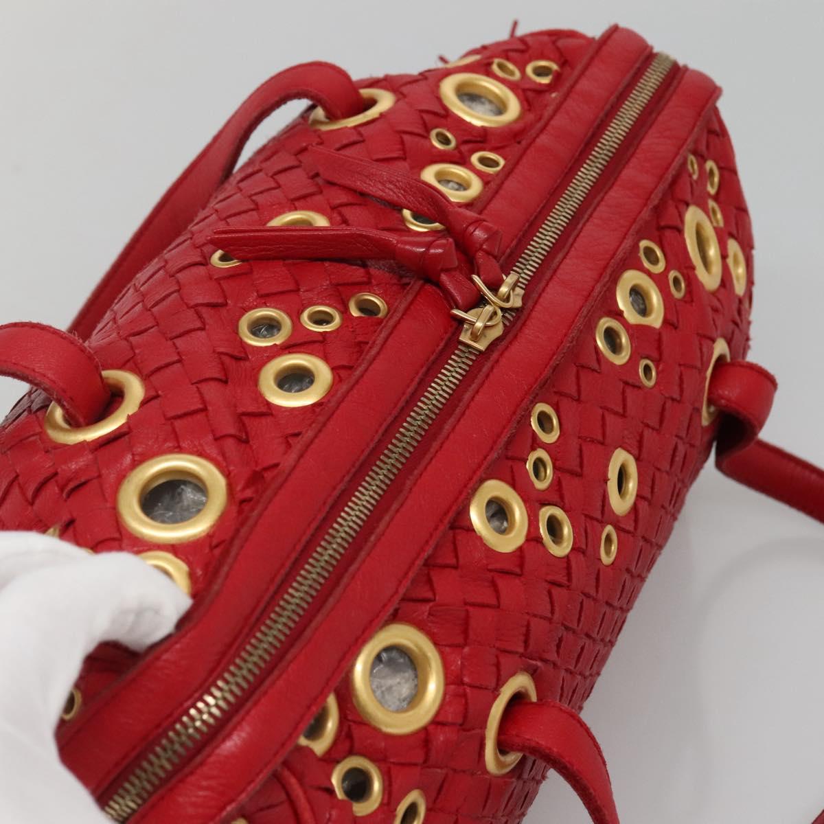 BOTTEGA VENETA ブーティ　36 1/2 BOTTEGA VENETA INTRECCIATO Shoulder Bag Leather Red Gold