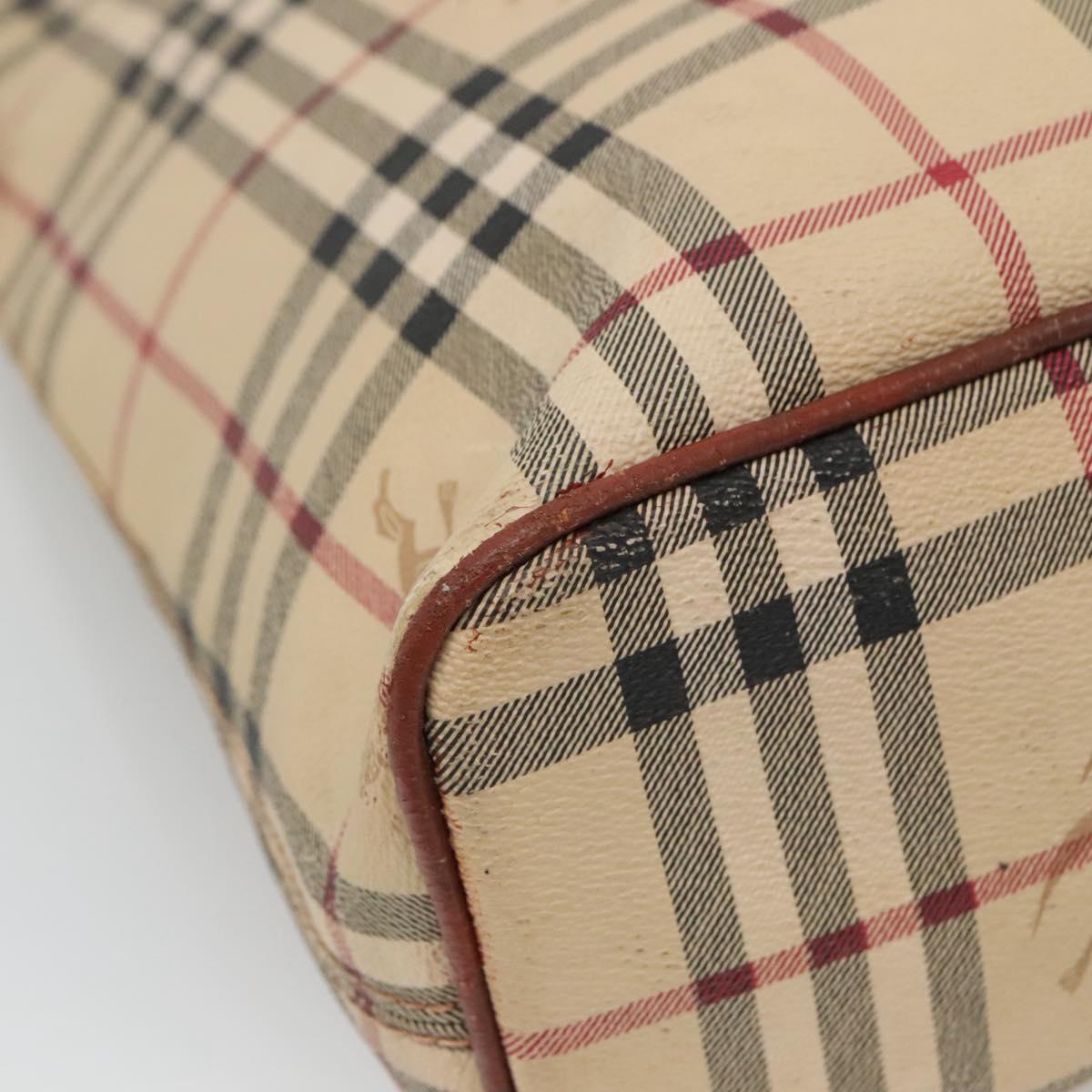 BURBERRY Nova Check Tote Bag PVC Beige gold Auth bs28985 | eBay