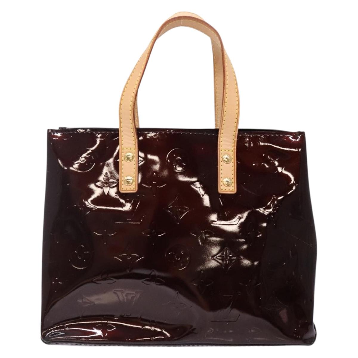 LOUIS VUITTON Monogram Vernis Reade PM Hand Bag Amarante M91993 LV