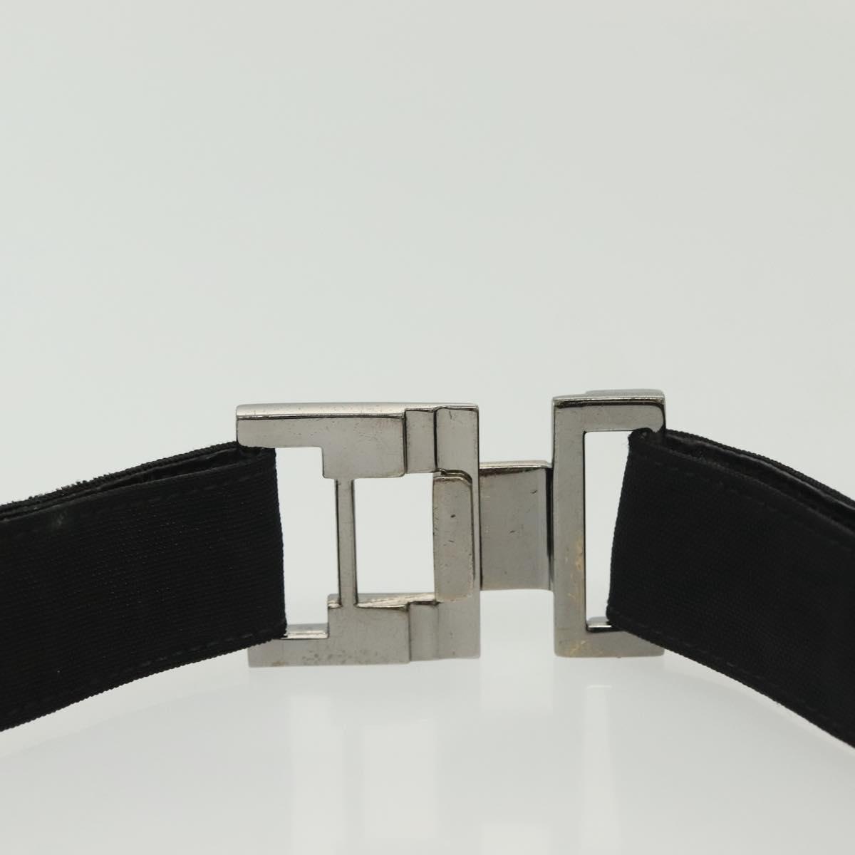 GUCCI GG Supreme Belt Leather 2 Set Black Beige Auth bs29191 