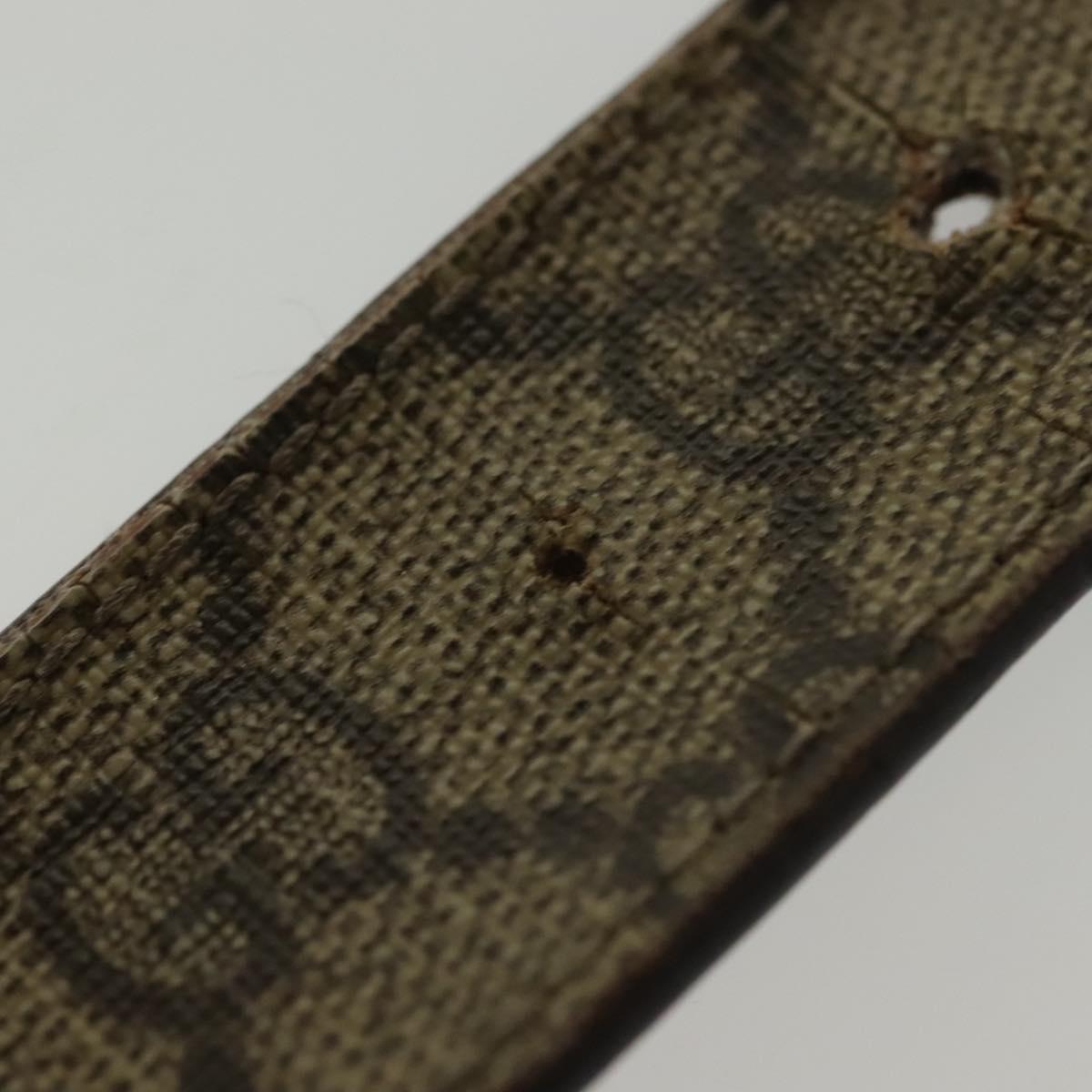 GUCCI GG Supreme Belt Leather 2 Set Black Beige Auth bs29191 