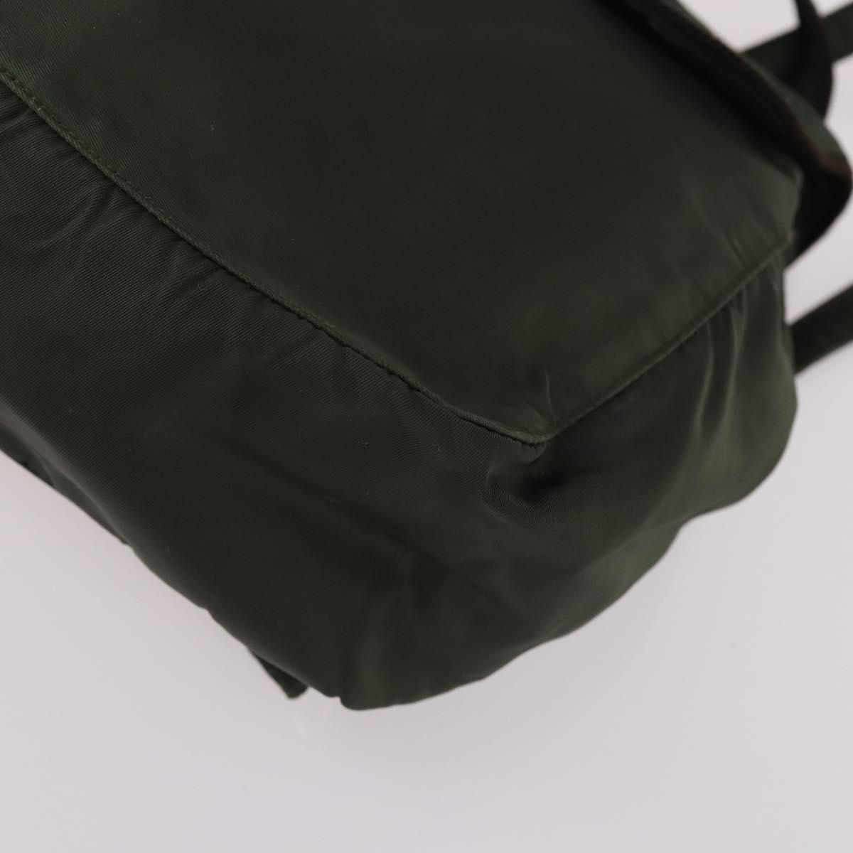PRADA Backpack Nylon Khaki Silver Auth bs29204 PRADA Backpack Nylon Khaki Silver Auth bs29204 Silvery ref  main image 3