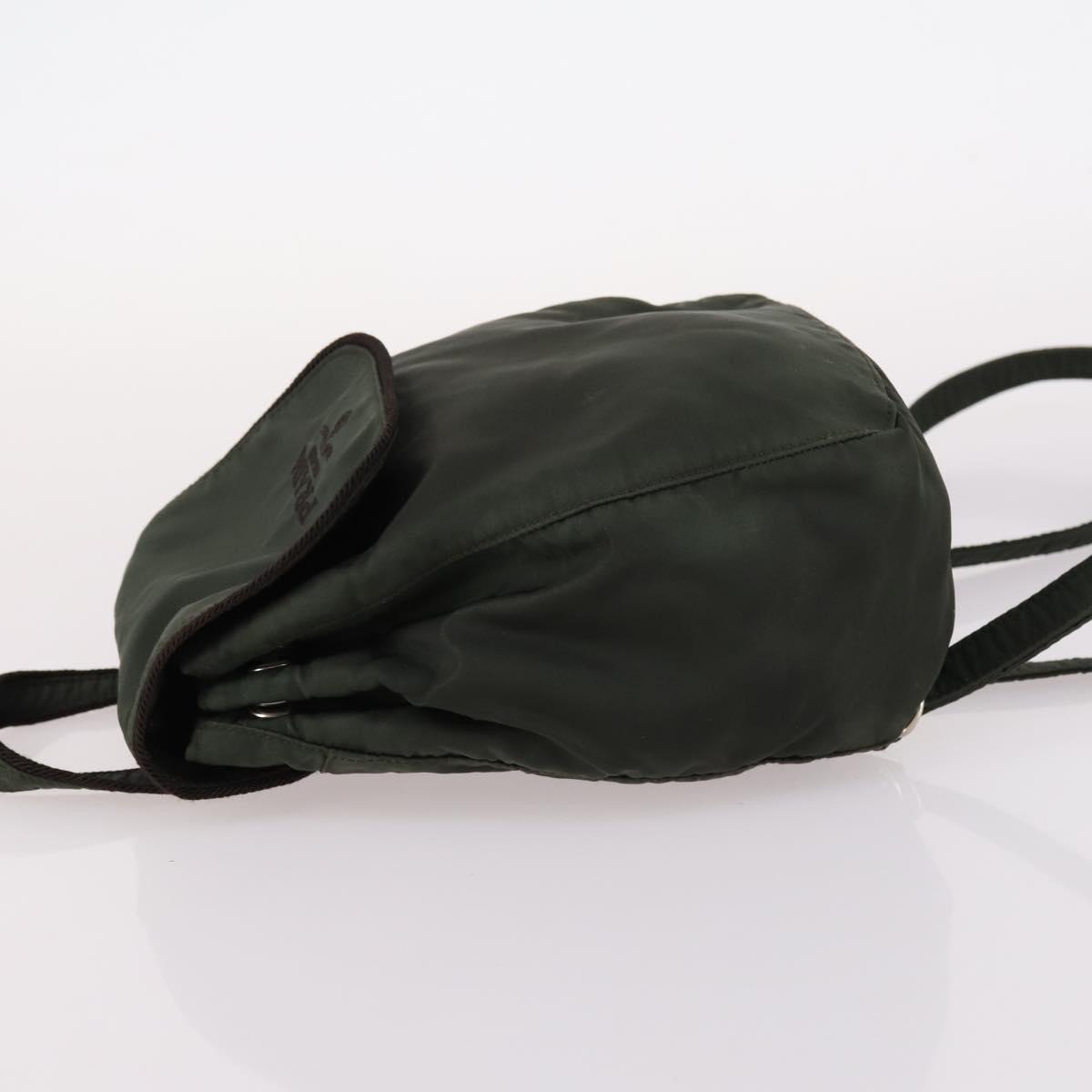 PRADA Backpack Nylon Khaki Silver Auth bs29204 | eBay display picture 2