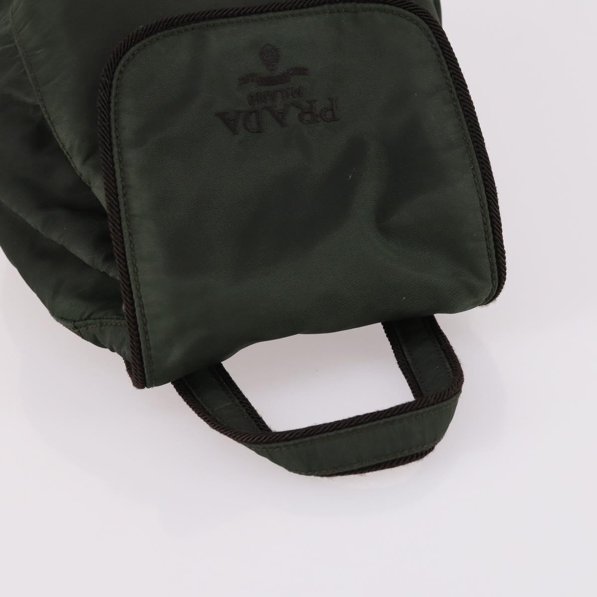 PRADA Backpack Nylon Khaki Silver Auth bs29204 | eBay display picture 3