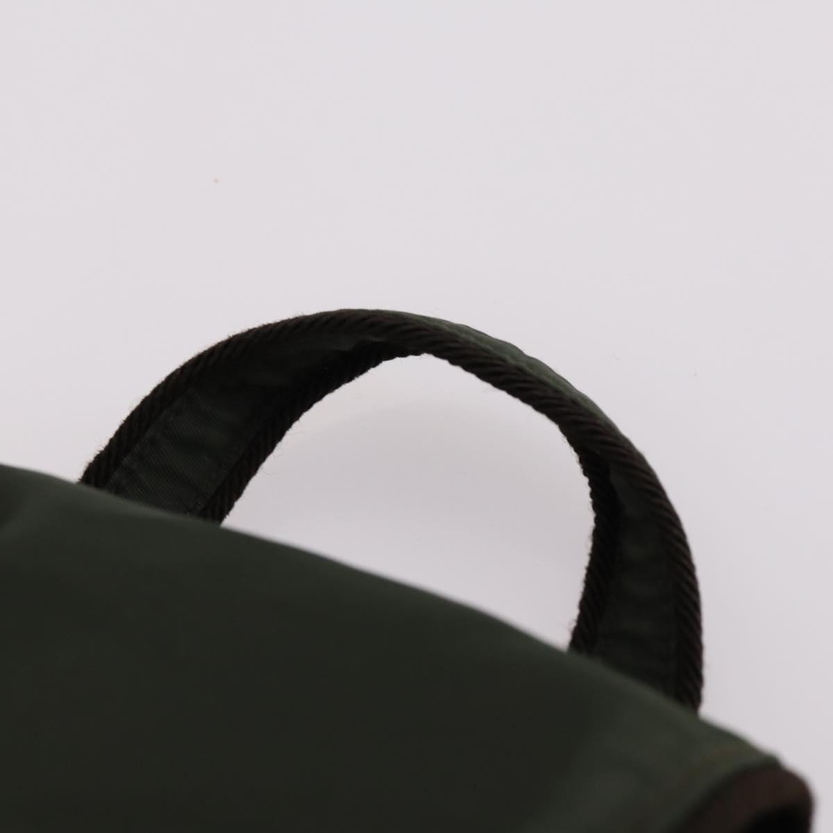 PRADA Backpack Nylon Khaki Silver Auth bs29204 PRADA Backpack Nylon Khaki Silver Auth bs29204 Silvery ref  main image 4