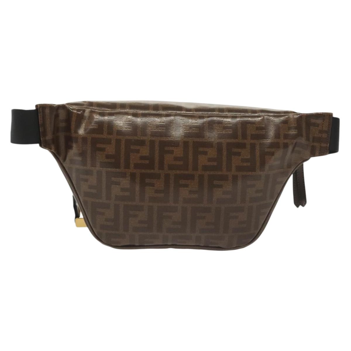 FENDI Zucca Canvas FILA Collaboration Waist Bag Coated Canvas Auth