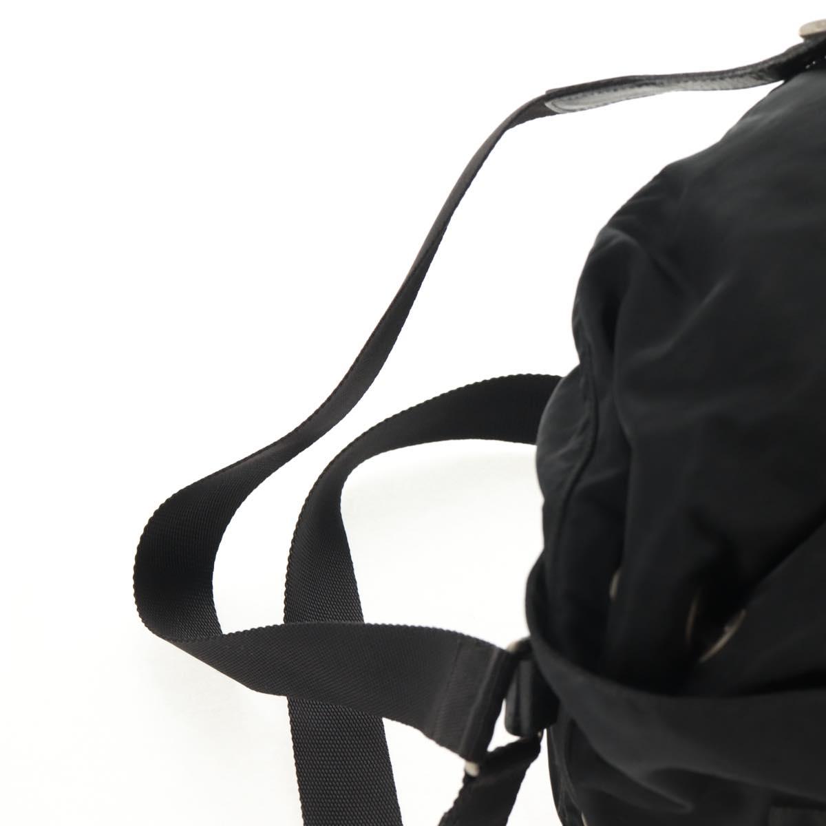 PRADA Backpack Nylon Black Silver Auth bs29965 | eBay