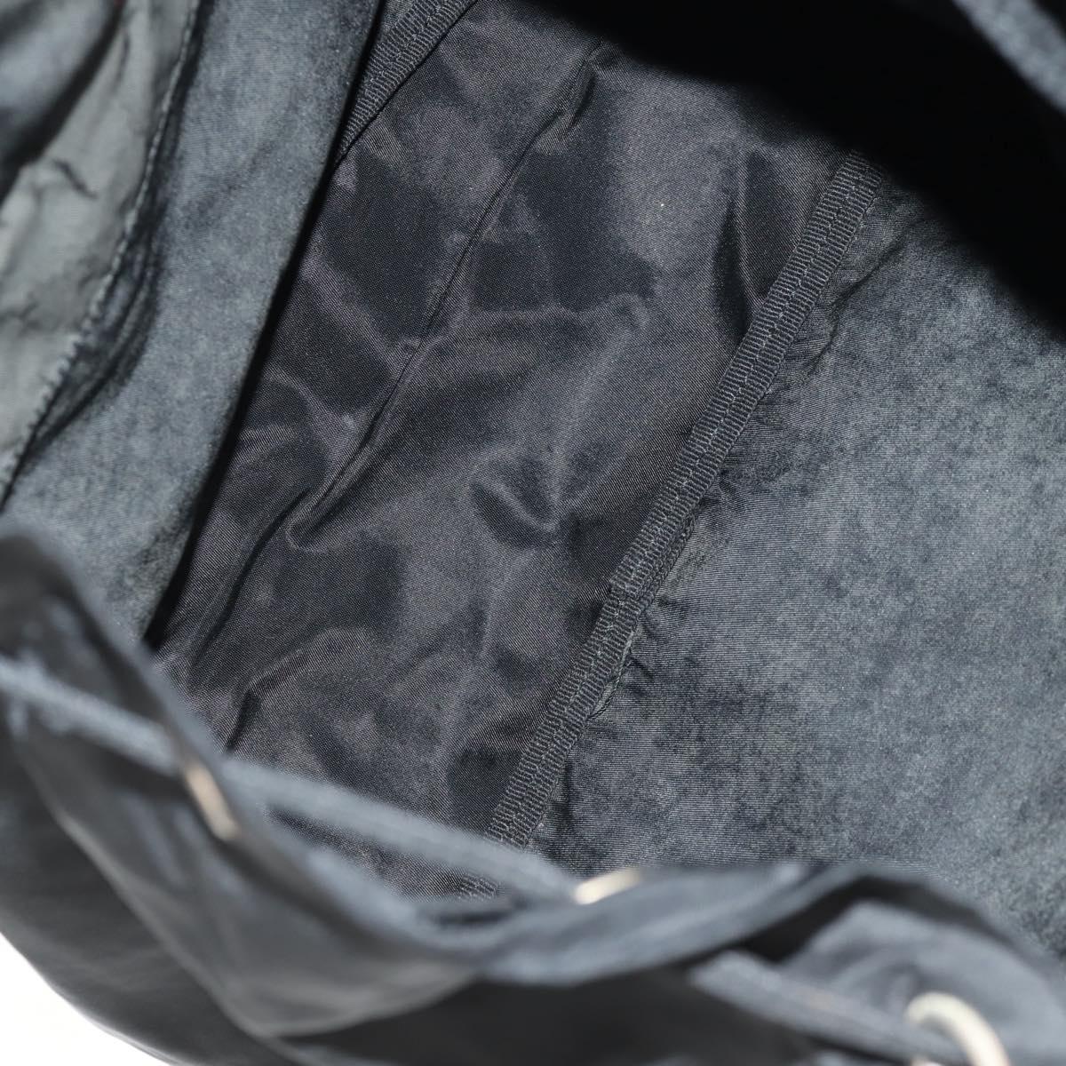 PRADA Backpack Nylon Black Silver Auth bs29965 | eBay display picture 2