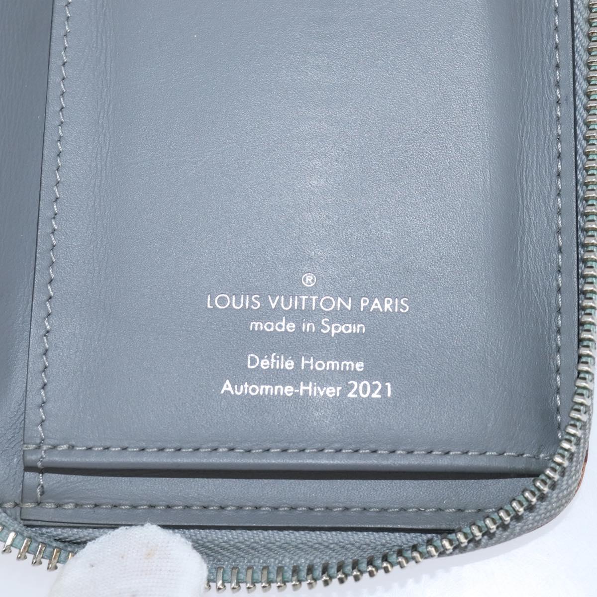 LOUIS VUITTON Mirror Zippy Wallet Vertical Wallet Silver M80808 LV