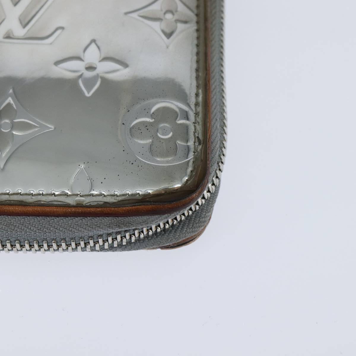 LOUIS VUITTON Mirror Zippy Wallet Vertical Wallet Silver M80808 LV