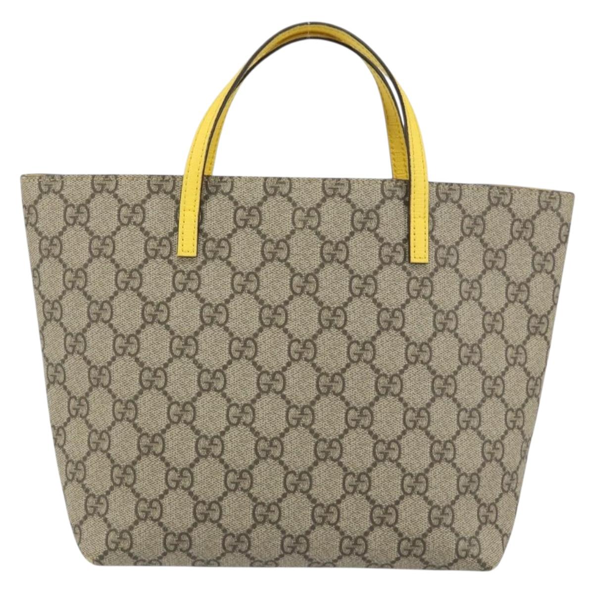 GUCCI GG Supreme Hand Bag PVC Beige Gold 457232 Auth bs31686 | eBay