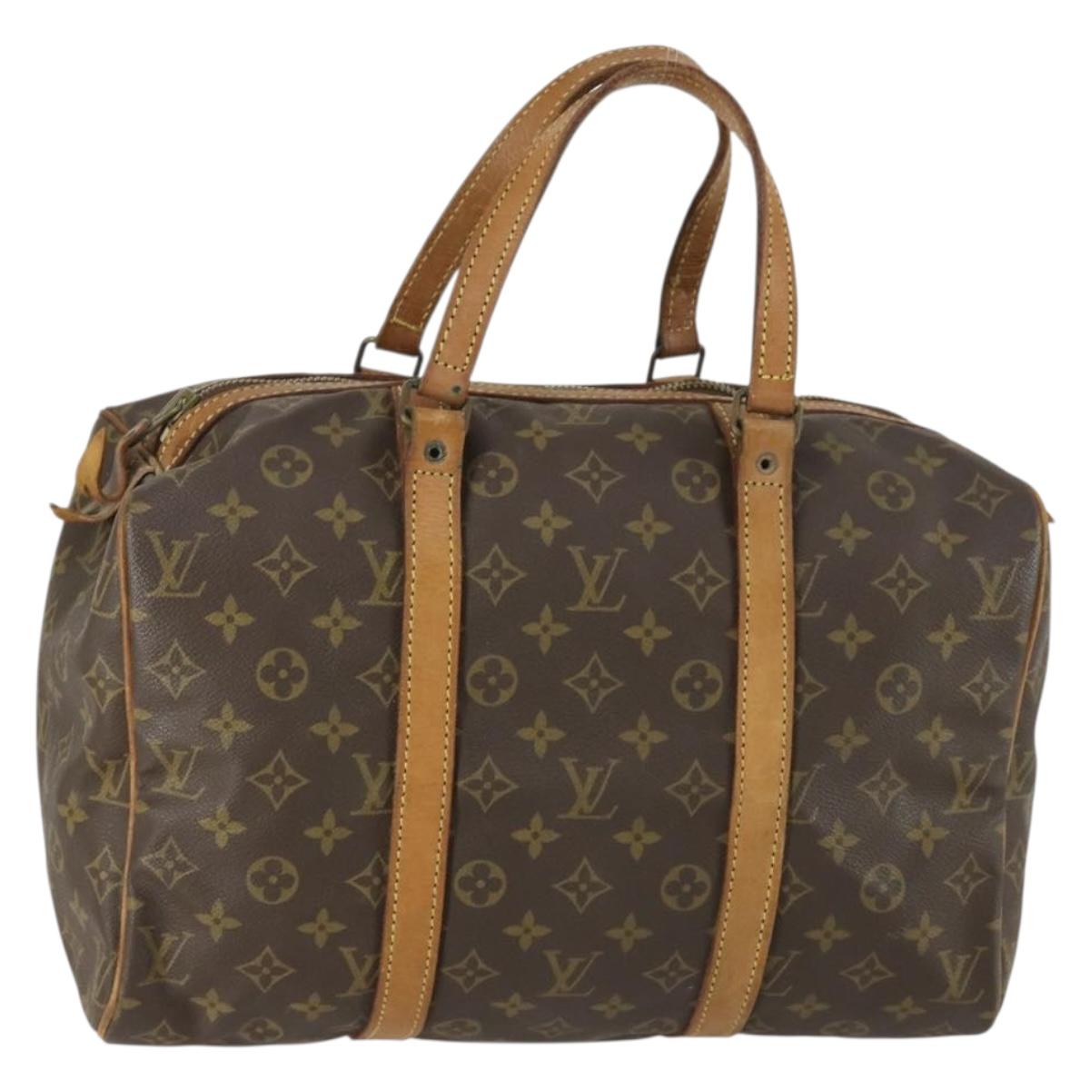 LOUIS VUITTON Monogram Sac Souple 35 Boston Bag M41626 LV Auth