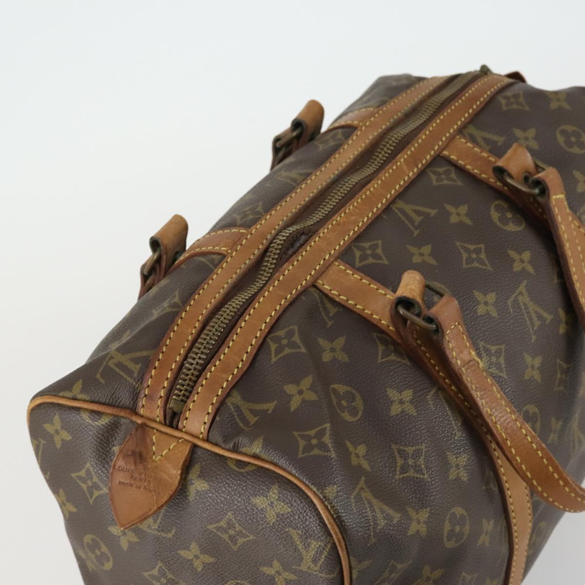 LOUIS VUITTON Monogram Sac Souple 35 Boston Bag M41626 LV Auth